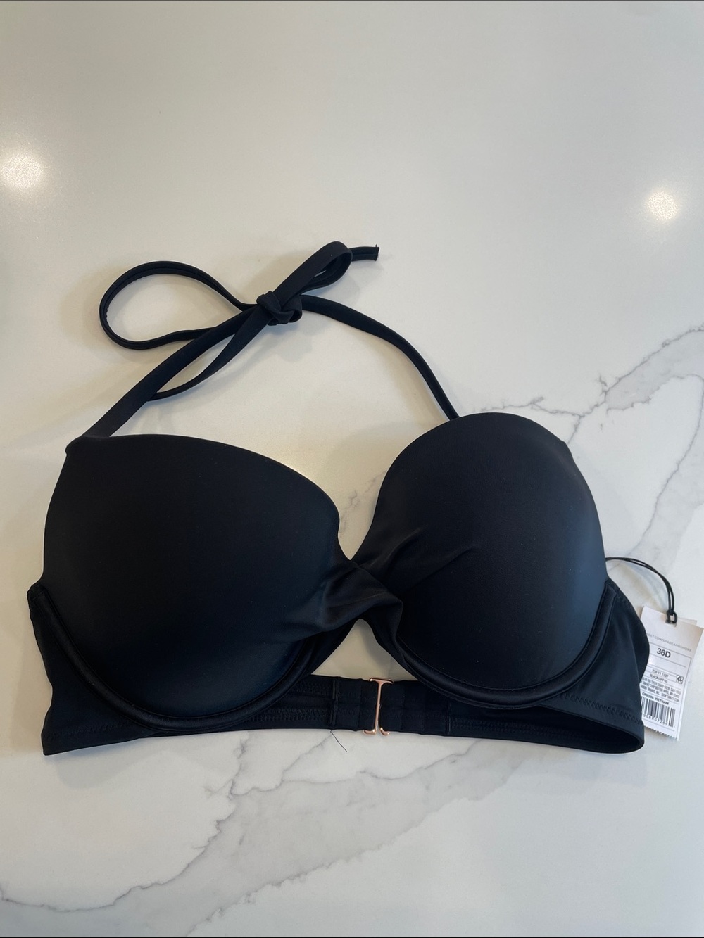 Shade & Shore Black Padded Halter Bikini Top